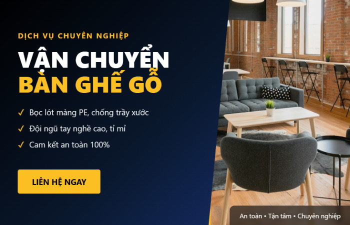 Mẹo vận chuyển bàn ghế cỡ lớn